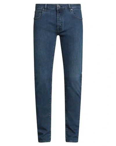 Moorer Man Jeans Blue Size 33 Cotton, Cashmere, Elastane
