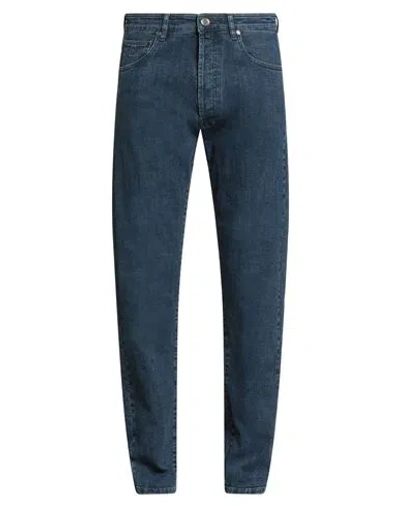 Moorer Man Jeans Blue Size 33 Cotton, Elastane
