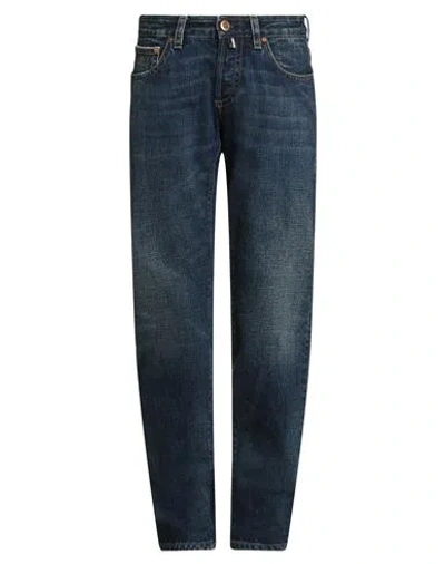Moorer Man Jeans Blue Size 33 Cotton, Elastane