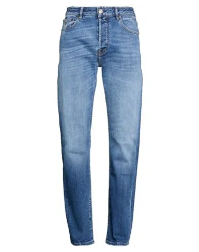 Moorer Man Jeans Blue Size 33 Cotton, Elastane