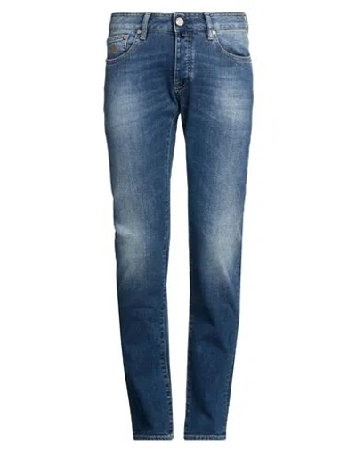 Moorer Man Jeans Blue Size 33 Cotton, Polyester, Elastane In Multi
