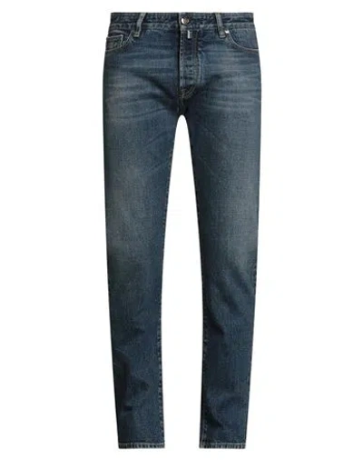 Moorer Man Jeans Blue Size 33 Cotton, Polyurethane