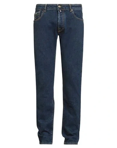 Moorer Man Jeans Blue Size 34 Cotton, Elastane
