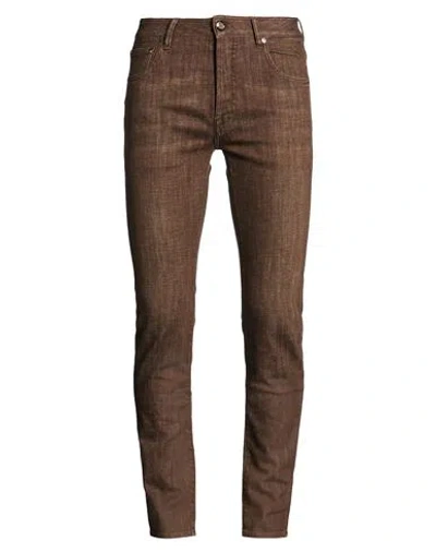 Moorer Man Jeans Brown Size 33 Polyester, Polyamide