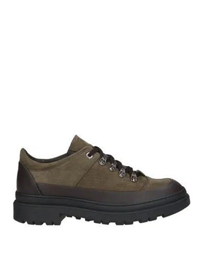 Moorer Man Lace-up Shoes Military Green Size 8 Leather