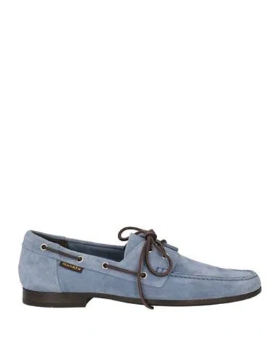 Moorer Man Loafers Light Blue Size 10 Leather