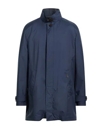 Moorer Man Overcoat & Trench Coat Blue Size 46 Polyester, Polyurethane