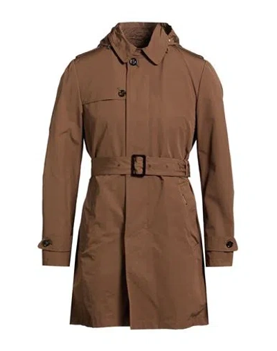 Moorer Man Overcoat & Trench Coat Brown Size 44 Polyester