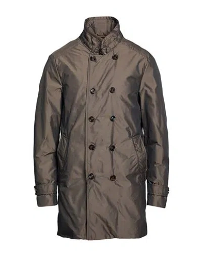 Moorer Man Overcoat & Trench Coat Dark Brown Size 42 Polyester