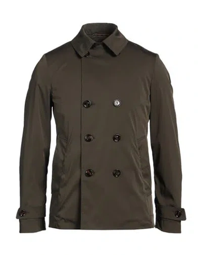 Moorer Man Overcoat & Trench Coat Dark Green Size 36 Polyester, Elastane