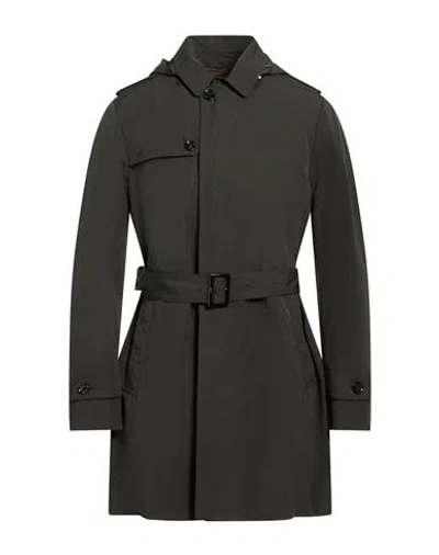 Moorer Man Overcoat & Trench Coat Dark Green Size 42 Polyester In Black