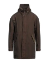 Moorer Man Overcoat & Trench Coat Dark Green Size 44 Polyamide In Green