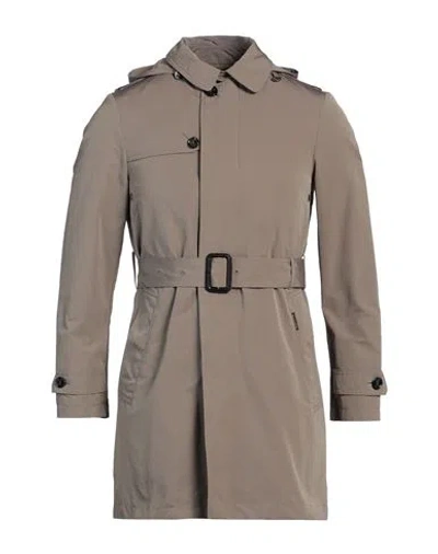 Moorer Waterproof Fabric Trench Coat In Gray