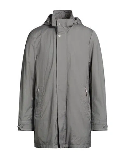 Moorer Man Overcoat & Trench Coat Grey Size 38 Virgin Wool, Silk, Polyurethane