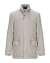 Moorer Man Overcoat & Trench Coat Grey Size 40 Virgin Wool, Silk
