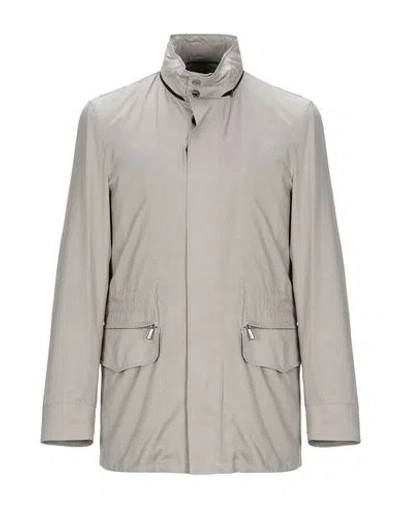 Moorer Man Overcoat & Trench Coat Grey Size 40 Virgin Wool, Silk