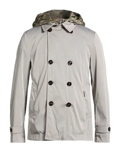 Moorer Man Overcoat & Trench Coat Grey Size 42 Polyester, Elastane In Gray