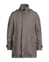 Moorer Man Overcoat & Trench Coat Taupe Size 48 Virgin Wool, Silk In Grey