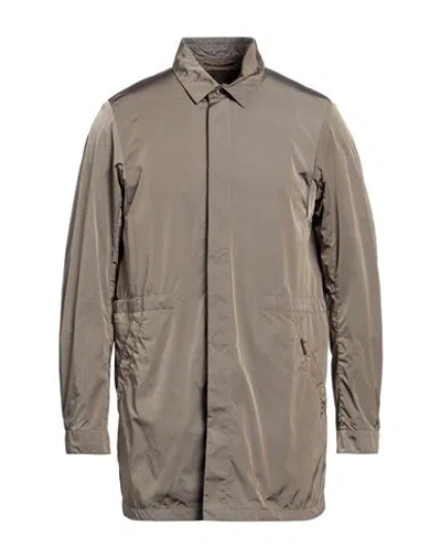 Moorer Man Overcoat & Trench Coat Khaki Size 40 Polyamide In Brown