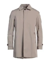 Moorer Man Overcoat & Trench Coat Light Grey Size 34 Cotton, Polyester, Polyamide
