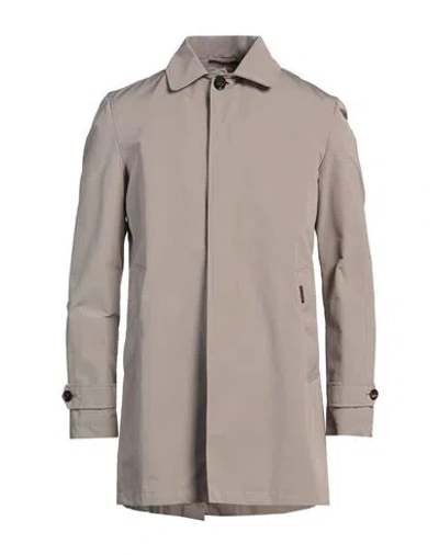Moorer Man Overcoat & Trench Coat Light Grey Size 34 Cotton, Polyester, Polyamide