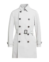 Moorer Man Overcoat & Trench Coat Light Grey Size 38 Cotton, Polyester In Gray