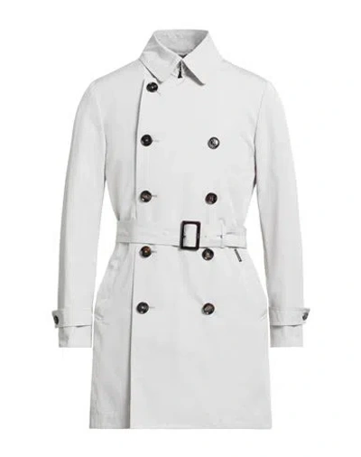 Moorer Man Overcoat & Trench Coat Light Grey Size 38 Cotton, Polyester In Gray