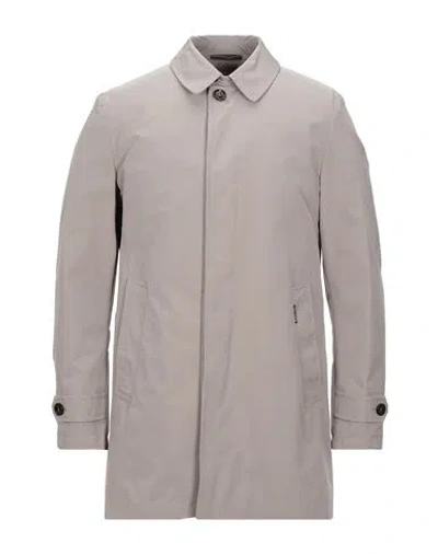 MOORER MOORER MAN OVERCOAT & TRENCH COAT LIGHT GREY SIZE 36 COTTON, POLYESTER