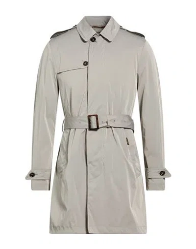 Moorer Man Overcoat & Trench Coat Light Grey Size 40 Polyester, Elastane In Gray
