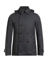 Moorer Man Overcoat & Trench Coat Midnight Blue Size 34 Polyester In Black