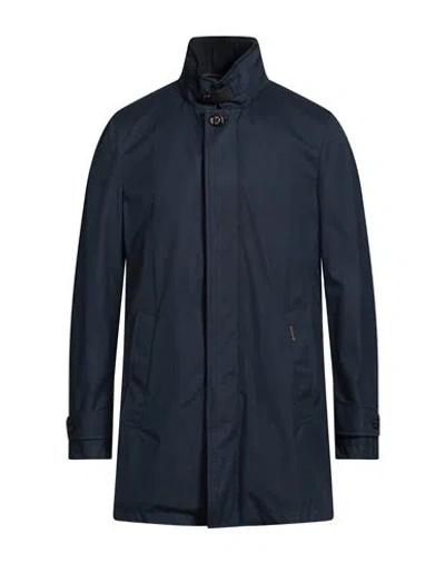 Moorer Man Overcoat & Trench Coat Midnight Blue Size 38 Virgin Wool, Silk In Gray