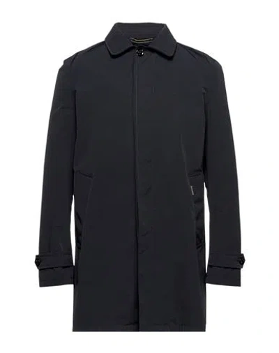 Moorer Man Overcoat & Trench Coat Midnight Blue Size 40 Cotton, Polyester, Polyamide In Multi