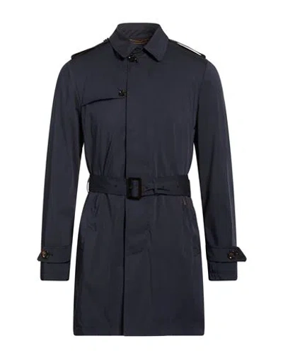 Moorer Man Overcoat & Trench Coat Midnight Blue Size 42 Polyester, Elastane