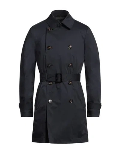 Moorer Man Overcoat & Trench Coat Midnight Blue Size 42 Cotton, Polyamide, Elastane