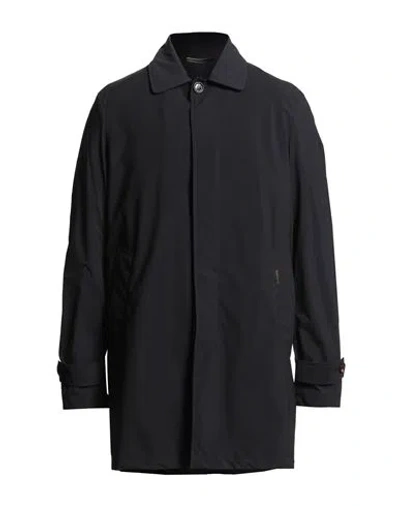 MOORER MOORER MAN OVERCOAT & TRENCH COAT MIDNIGHT BLUE SIZE 46 POLYAMIDE, ELASTANE