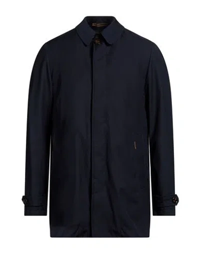 Moorer Man Overcoat & Trench Coat Midnight Blue Size 46 Polyester, Viscose