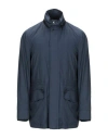 Moorer Man Overcoat & Trench Coat Midnight Blue Size 46 Virgin Wool, Silk