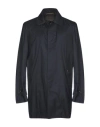 Moorer Man Overcoat & Trench Coat Midnight Blue Size 46 Virgin Wool, Silk, Elastolefin In Blue