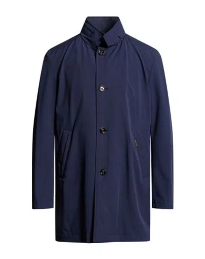 Moorer Man Overcoat & Trench Coat Navy Size 38 Polyamide, Polyurethane In Blue