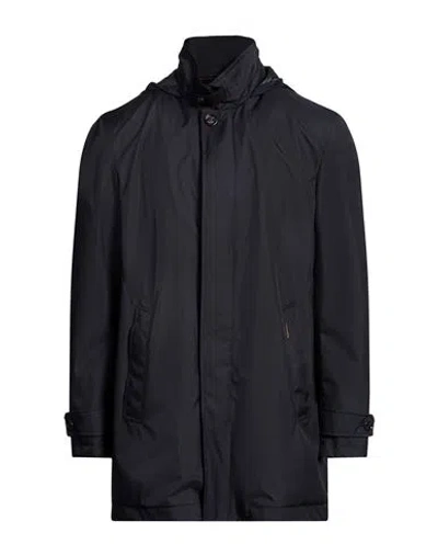 Moorer Man Overcoat & Trench Coat Navy Size 40 Polyester, Polyurethane In Blue