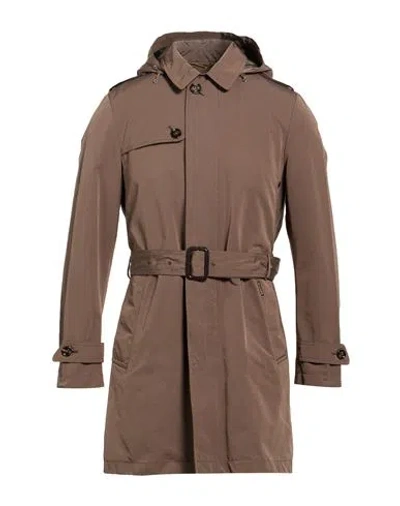Moorer Man Overcoat & Trench Coat Taupe Size 36 Polyester In Grey