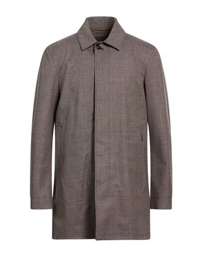 Moorer Man Overcoat & Trench Coat Taupe Size 38 Virgin Wool In Brown