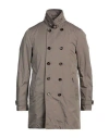 Moorer Man Overcoat & Trench Coat Taupe Size 42 Polyester In Grey