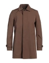 Moorer Man Overcoat & Trench Coat Taupe Size 46 Cotton, Polyester, Polyamide In Grey