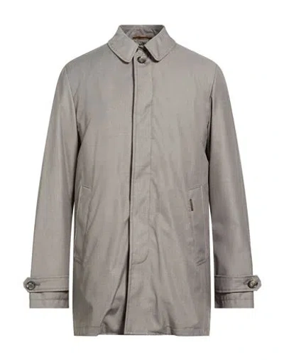 Moorer Man Overcoat & Trench Coat Taupe Size 48 Polyester, Viscose In Gray