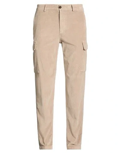 Moorer Man Pants Beige Size 32 Cotton, Cashmere, Elastane In Neutral