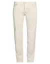 Moorer Man Pants Beige Size 38 Cotton, Silk, Elastane