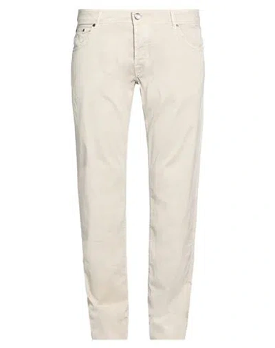 Moorer Man Pants Beige Size 38 Cotton, Silk, Elastane
