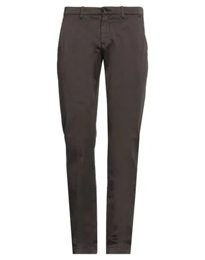 Moorer Man Pants Brown Size 40 Cotton, Elastane
