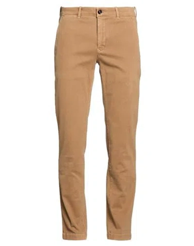 Moorer Man Pants Camel Size 32 Cotton, Elastane In Beige
